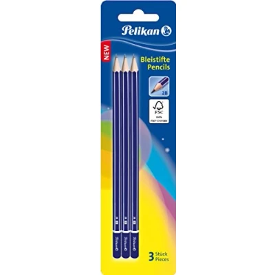 Abbildung von Pelikan Bleistift 3er Härtegrad B/F/2B Bruchstabil Zeichenstift Schule