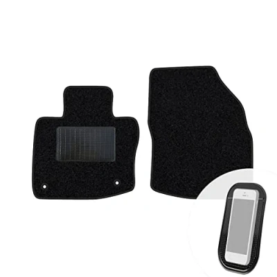 Abbildung von moto MOLTICO Vorne Fußmatten Auto Velours Autoteppiche Schwarz Automatten Set 2 teilig passend für Honda Civic 2012 2016
