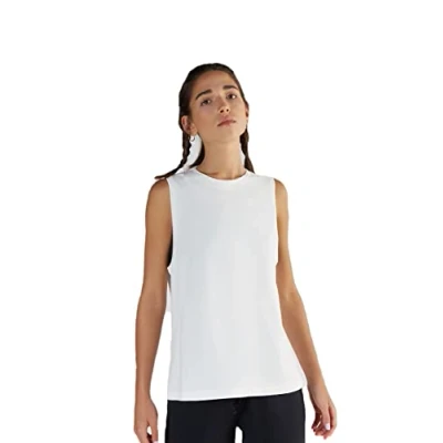 Abbildung von Damen Top Bio Baumwolle Tanktop Tencel Modal T Shirt 1211 (Weiß, S)