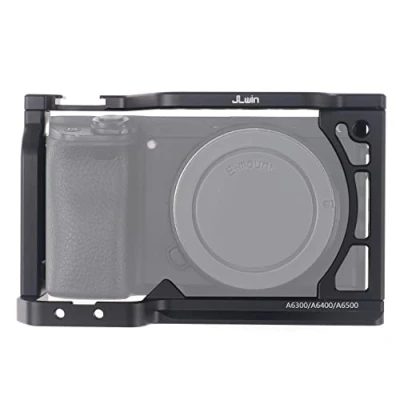 Abbildung von A6000 A6500 Cage, Hersmay Kamerakäfig Aluminium Camera Cage für Sony A6400 A6300 A6100