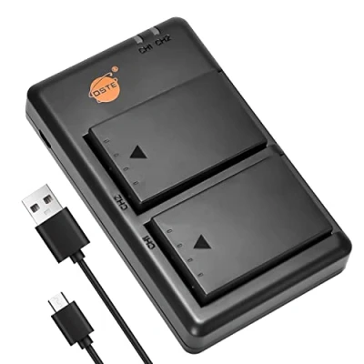 Abbildung von DSTE 2PCS BLS 1 PS BLS1(2100mAh/7.4V) Batterie Ladegerät Compatible für Olympus E 400,E 410,E 420,E 450,E 600,E 620,E P1,E P2,E P3,E PL1,E PL3,E PM1 Kamera