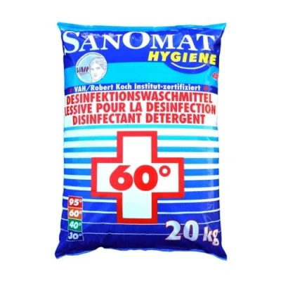 Abbildung von Sanomat Hygiene Vollwaschmittel zur chemo thermischen Wäschedesinfektion
