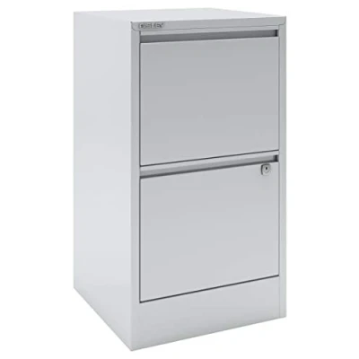 Abbildung von Bisley Home Filer, 2 HR Schubladen, Metall, 645 Lichtgrau, 40 x 41.3 67.2 cm