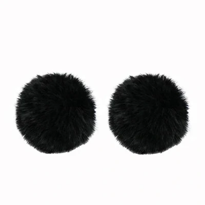 Abbildung von Mikrofon Windschutz 2 Stück Schwarz Windshield 0,5cm Lavalier Pelzig Wind Filter Fellwindschutz