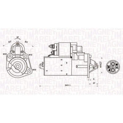 Abbildung von MAGNETI MARELLI 063720680010 Anlasser 12 1,4 9
