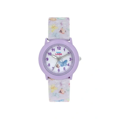 Abbildung von Prinzessin Lillifee Armbanduhr Mädchen Kinder Quarzuhr Analog, mit Textil Armband, 3 bar Wasserdicht, Kommt in Uhren Geschenk Box