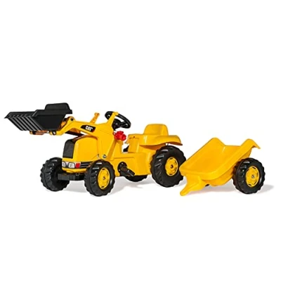 Abbildung von Trettraktor rollyKid CAT mit Anh&auml;nger und Lader von rolly toys