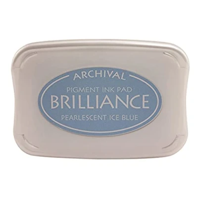Abbildung von Tsukineko Brilliance ink pad pearl Ice blue