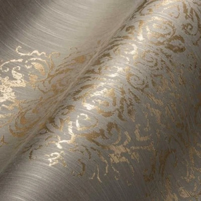 Abbildung von Architects Paper Textiltapete &quot;Luxury wallpaper&quot;, Barock ornamental gemustert, Textil Tapete Metallic Effekt Tapeten Wohnzimmer Schlafzimmer