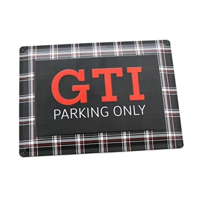 Abbildung von Volkswagen Classic Parts Original GTI Blechschild Parking Only Schild Parkplatz Garage