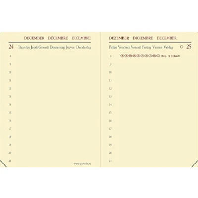 Abbildung von Quo Vadis 20900719MQ Ersatzeinlage für Miniday Kalender 2019 (7x10 cm, 1 Tag pro Seite, mehrsprachig, elfenbeinfarbenes Papier, Fadenbindung, Adressverzeichnis) Stück