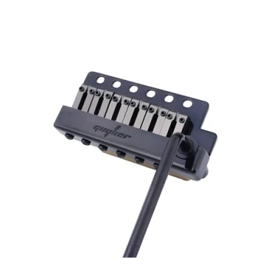 Abbildung von Guyker Gitarren Tremolo Brücke, Saitenabstand 10,8 mm, mit Kupfersattel und Kupferblock, Feder Klaue, Pop In Vibrato Stange, komplettes Installationsset, Schwarz