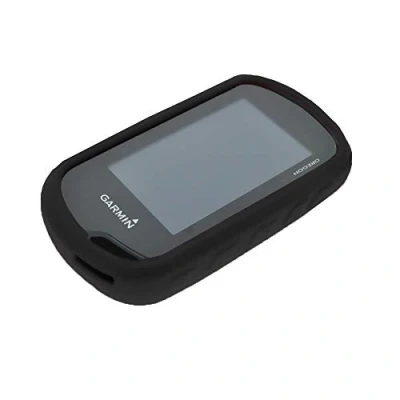 Abbildung von subtel® Schutzhülle kompatibel mit Garmin Oregon (600, 600t, 650, 650t, 700, 750, 750t) Silikonhülle Schutz Tasche Silikon Hülle, Fahrrad Navi Case GPS Cover Bumper Etui schwarz