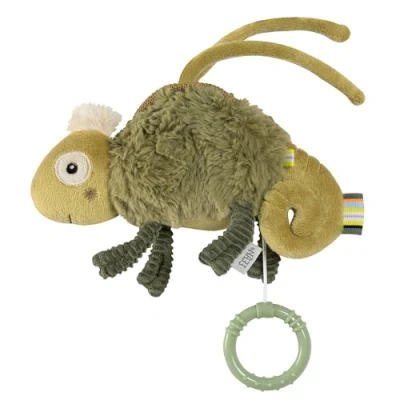 Abbildung von Fehn Mini Spieluhr Chamäleon Kuscheltier &amp; Einschlafhilfe: Aufzieh mit sanfter Melodie &quot;Schuberts Wiegenlied&quot; beruhigt in jeder Situation für Babys und Kleinkinder ab 0+ Monaten