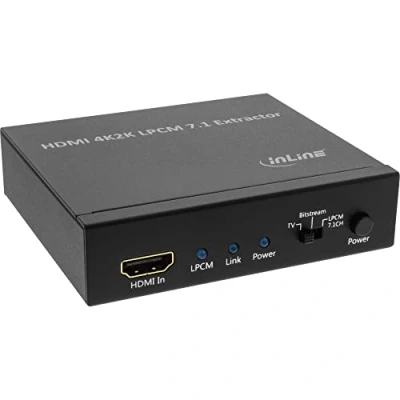Abbildung von InLine HDMI Audio Extraktor/Signaltrenner, Eingang 4K2K HDMI, 1 Kanäle, 7.1 Kanäle