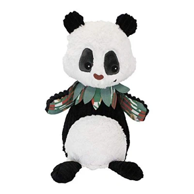 Abbildung von Les Déglingos Rotos der Panda Original Plüsch Kuscheltier extra weich 33 cm ab Geburt Jungen und Mädchen schwarz