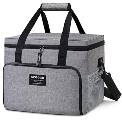 Abbildung von SPGOOD Kühltasche 20L/30L/40L Thermotasche Picknicktasche Groß Isoliert Faltbar Gefriertasche Warmhaltetasche Lunchtasche Tiefkühltasche Cooler Bag Einkaufstasche für Strand/Picknick/BBQ (Blau 40L)