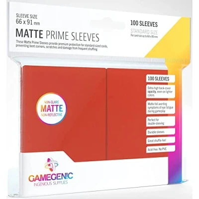 Abbildung von Gamegenic, Matte PRIME Sleeves Red, Sleeve color code: Gray