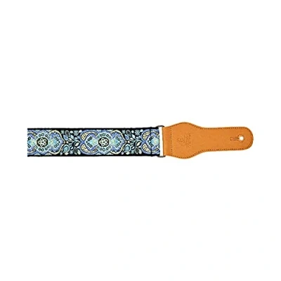 Abbildung von Ortega Guitars Gitarrengurt Länge Verstellbar Akustik Gitarre / Bass, E Gitarre, Bass Creative Series Baumwolle, Classic Blue (OCS 550)