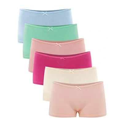 Abbildung von Libella® Panties Damen Boxershorts Unterhose Unterwäsche Set Baumwolle 6er Pack 3901 Schwarz/Marineblau/Grün L