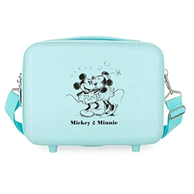 Abbildung von Disney Mickey &amp; Minnie Kisses Türkis Anpassbarer Kulturbeutel 29 x 21 15 cm Starres ABS 9,14 l 0,8 kg