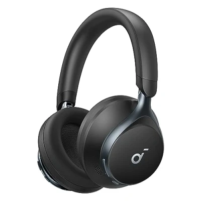 Abbildung von soundcore by Anker, Space One Kabellose Over Ear Bluetooth Kopfhörer, Aktives Noise Cancelling, 2X stärkere Stimmunterdrückung, 40h Wiedergabe, App, Hi Res Audio, 5.3 (Himmelblau)