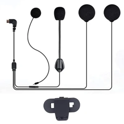 Abbildung von FreedConn Microphone Headphone Speaker Hard &amp; Soft Cable Headset Accessory for Motorcycle Helmet Bluetooth Interphone intercom TCOMSC TCOMVB and TMAX(Version Before 2021,5 Pin)