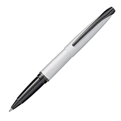 Abbildung von Cross ATX Rollerball (gefrästes Diamantmuster, Schreibfarbe schwarz, Strichstärke M, inkl. Geschenkbox) gebürstetes chrom