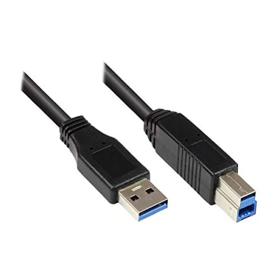 Abbildung von shortix USB 3.0 Kabel (A auf B). 50cm