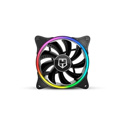 Abbildung von Nox Hummer X FAN NXHUMMERXFAN 120mm Doppelring LED ARGB Rainbow Ultra Leise mit Anti Vibrations Gummipads Hoher Luftstrom 3 Pin schwarz