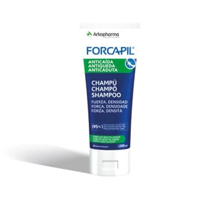 Abbildung von Arkopharma Forcapil Anti Haarausfall Shampoo, 200 ml, ohne Silikon, Stärke und Dichte, verhindert begrenzt Haarausfall, getestet unter dermatologischer ophthalmologischer Kontrolle