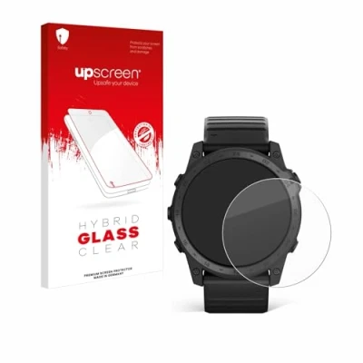Abbildung von upscreen Schutzglas für Garmin Tactix 7 AMOLED Schutzfolie, Glas Folie [Klar, 9H Panzerschutz, Anti Fingerprint]