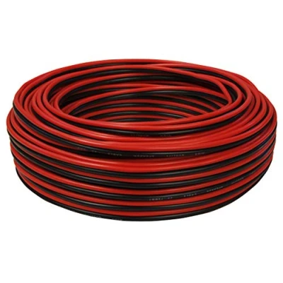 Abbildung von toolcity Lautsprecherkabel (Zwillingslitze) 2x1,50mm² (Boxenkabel/Audiokabel) 50 m rot/schwarz