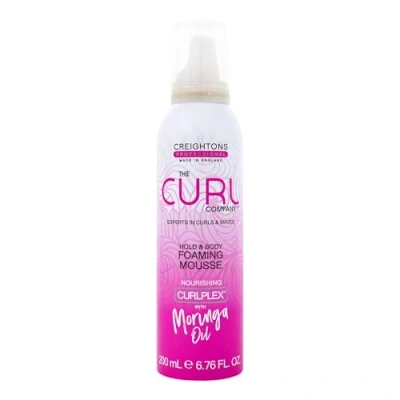 Abbildung von The Curl Company Hold and Body Foaming Mousse (200 ml) definiert Locken und Wellen, beseitigt Frizz glättet widerspenstige Flyways; professionell formuliert mit Curplex pflegendem Moringa Öl