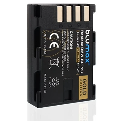 Abbildung von Blumax ersetzt DMW BLF19 / BLF19E Akku 2040mAh 7,4V 15,1Wh kompatibel mit Panasonic Lumix Kamera DC GH5 DMC GH3 GH55 G9 GH4 Ersatzakku