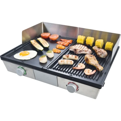 Abbildung von SOLIS OF SWITZERLAND Elektrogrill Deli Grill, Typ 7951, 2200 W, 2 Heizsystemen, spülmaschienenfeste Grillplatte, Fettablauf