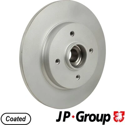 Abbildung von JP GROUP 4163201700 Bremsscheibe Hinterachse 268 12 4 voll beschichtet mit integriertem Radlager, ABS Sensorring CITROËN: C4 II Schrägheck