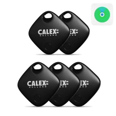Abbildung von Calex Smart Tag, 5er Set, Airtag kompatibel mit Apple Wo ist? app, Schlüsselfinder, Bluetooth Tracker inklusive Tonbenachrichtigung bei Suchfunktion