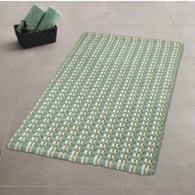 Abbildung von Kleine Wolke Badematte &quot;Loop&quot;, Höhe 12 mm, fußbodenheizungsgeeignet beidseitig nutzbar schnell trocknend, Badteppich, weiche Chenillequalität, gestreift, handgewebt