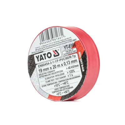 Abbildung von YATO YT 8166 Klebeband 19 Rot PVC 20 einseitig