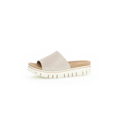 Abbildung von Gabor Pantolette flach, Damen, Größe: 38, Beige Schuhe