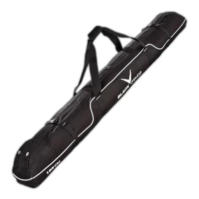 Abbildung von Black Crevice Skitasche I Skisack für 1 Paar Ski &amp; Stöcke robuste Skibag mit gepolsterten Doppelhaltegriffen Tasche durchgängigem Doppelreißverschluss Maße: L180cm x B17 cm H18cm