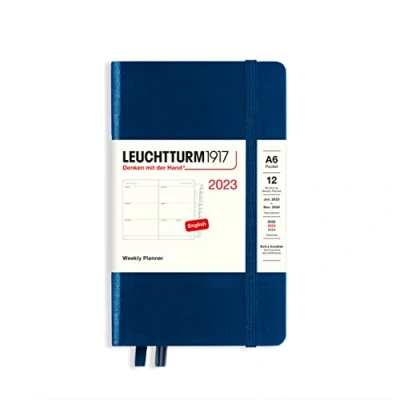 Abbildung von LEUCHTTURM1917 365957 Wochenkalender Pocket (A6) 2023, 12 Monate, Marine, Englisch