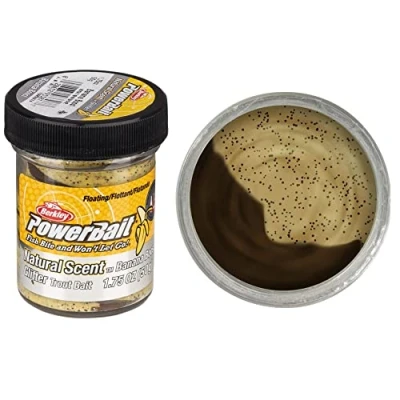 Abbildung von Berkley PowerBait® Trout Bait Glitter 50g Banana Boost Powerbait