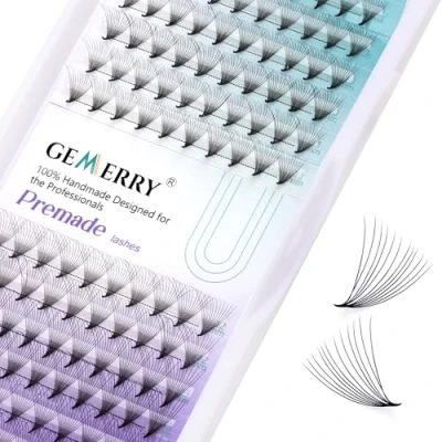 Abbildung von 12D Wimpern 0,07 Lash Extensions Fertige Fächer Wimpernverlängerung Büschelwimpern C curl 8 14mm Mix Volume Lashes Vorgefächerte für von GEMERRY (12D 0.07 Mix)