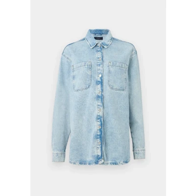 Abbildung von Noisy May Nmalva Shacket Kurzmantel, Damen, Größe: Medium, Light blue denim