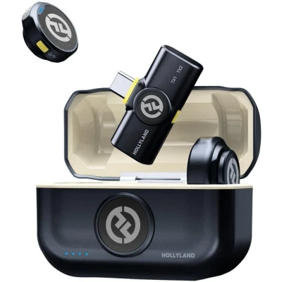 Abbildung von Hollyland Mikrofon Lark M2 Drahtloses Lavalier (2TX+1RX), 48kHz/24 bit Hi Fi Audio, 300m Reichweite, ENC Störschutz