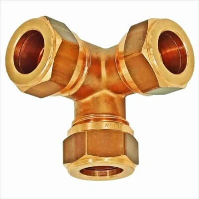 Abbildung von Klemmverschraubung für Kupferrohr alle Sorten Winkel Bogen Übergang T Stück ∅ 15 bis 28 mm &gt; Eckform Ø 22mm auf 15mm