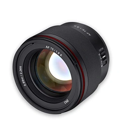 Abbildung von Samyang AF 75mm F1.8 für Fuji X leichtes &amp; kompaktes Portrait Objektiv mit LSTM AF, Wetterschutz Custom Switch hochwertige Reiseaufnahmen Nachtbilder, Kameras T4 T30 Pro 3