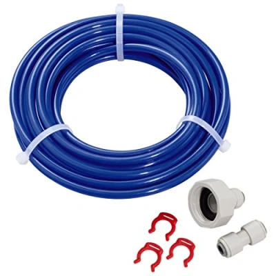 Abbildung von Xavax Wasseranschluss Set für US Kühlschränke, 6 m Wasserleitung und Montageset, Blau
